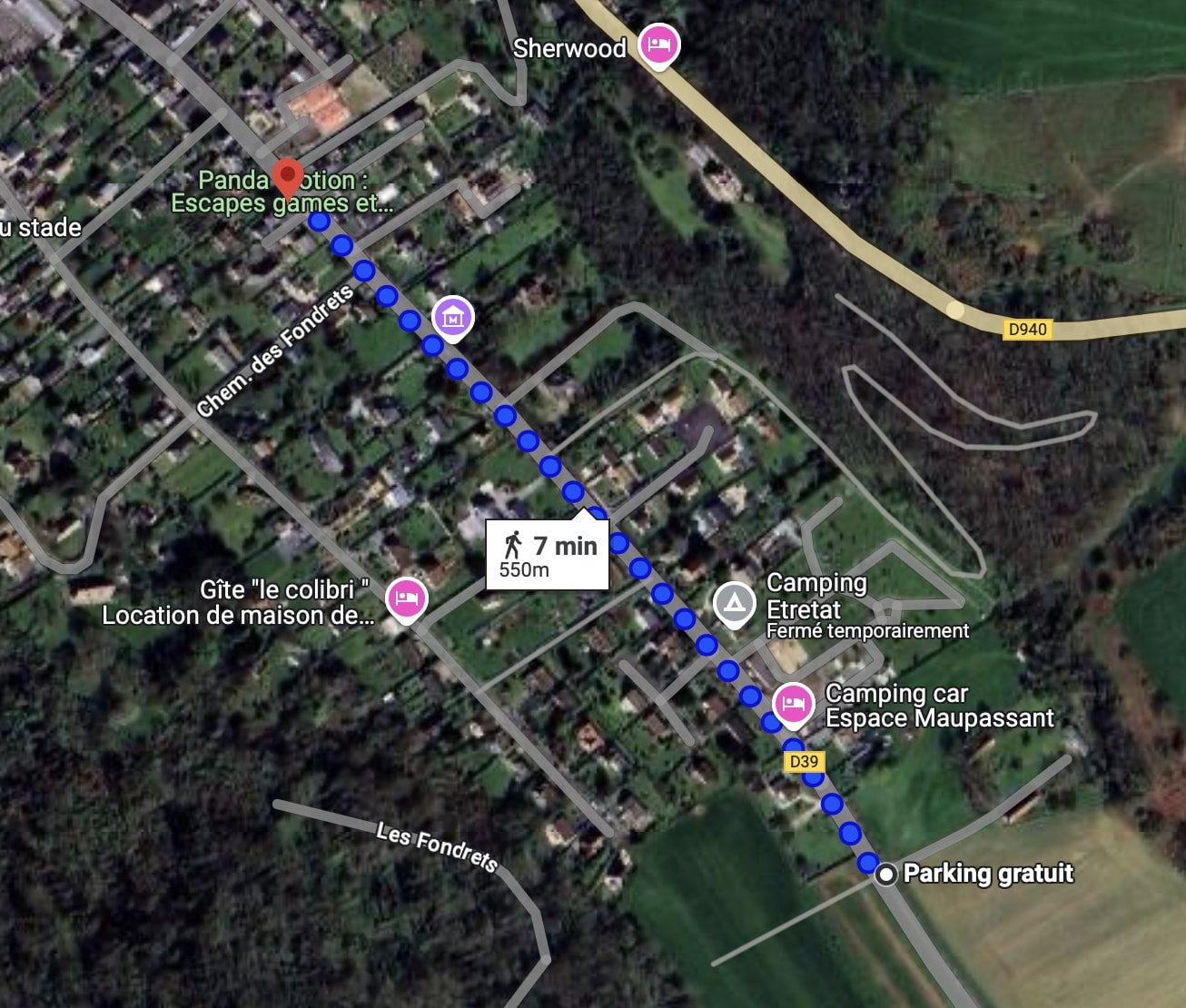 Plan du parking gratuit